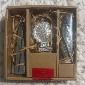 M&S Home Novelty Glass London Ornaments Set